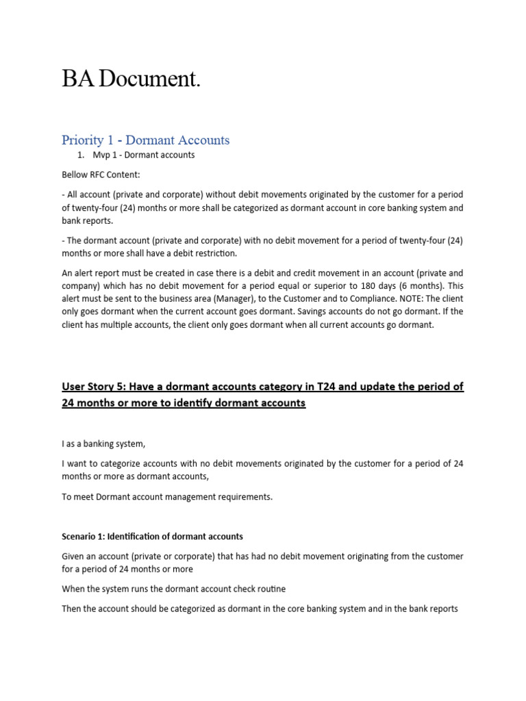 Dormant Account Management Protocols | PDF | Transaction Account ...