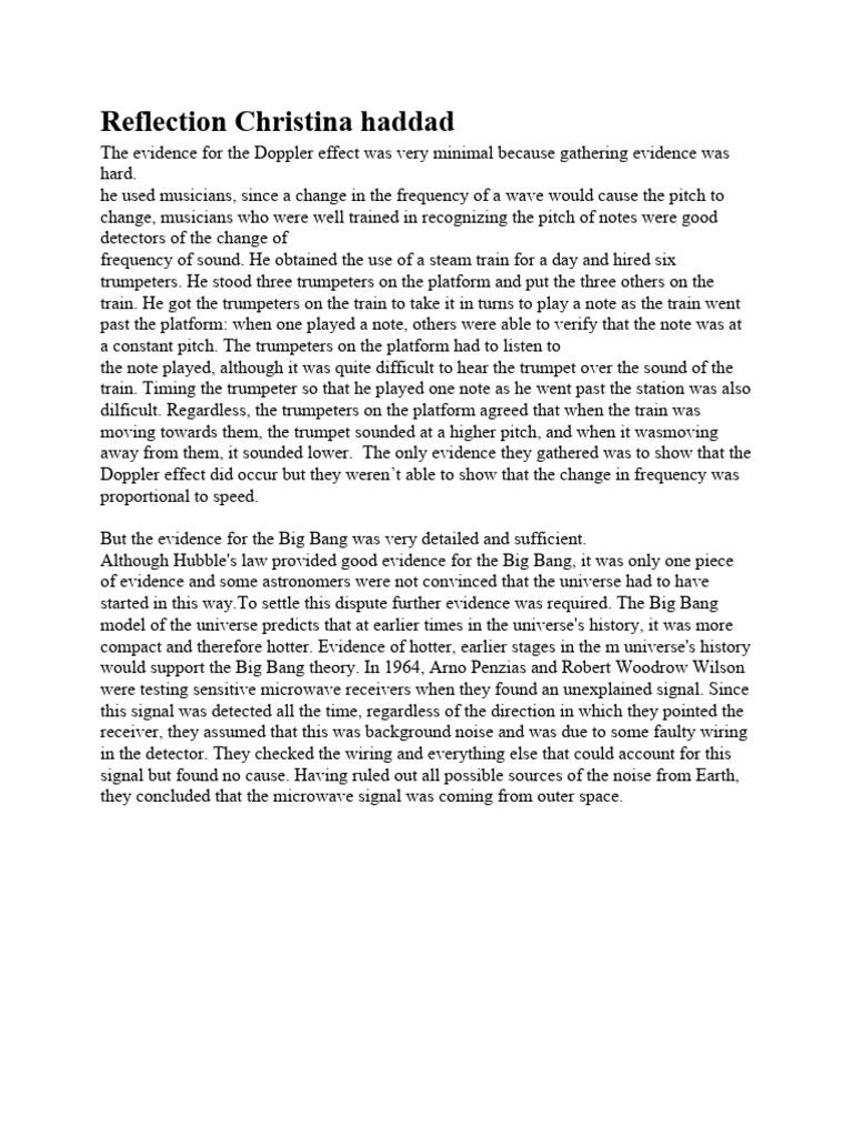 Doppler Effect and Big Bang Evidence | PDF | Art