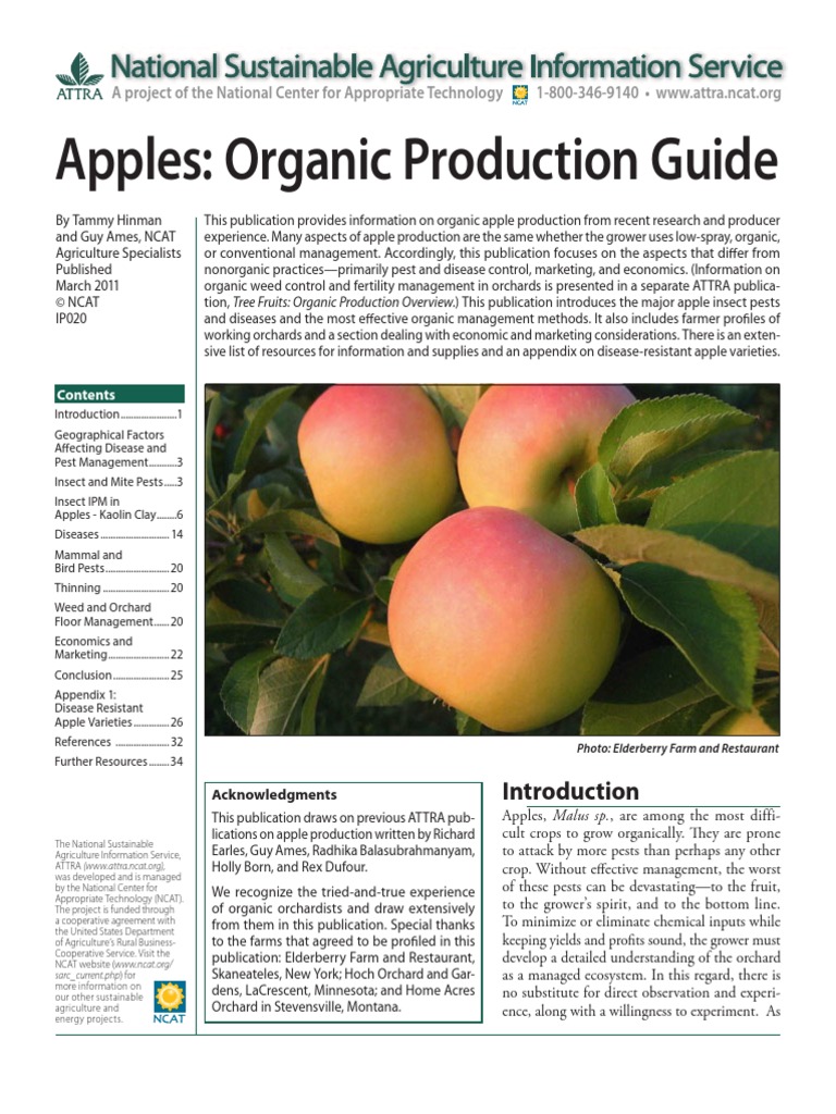 Apples Organic Production Guide PDF