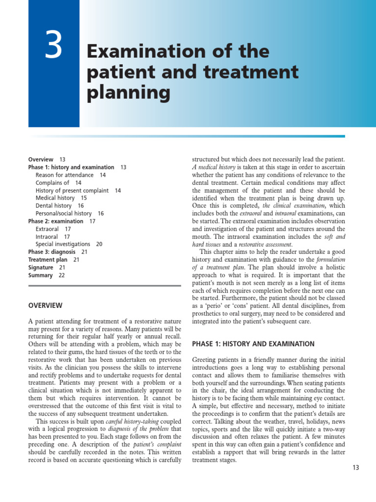 Phases of Dental Treatment Planning | PDF | Periodontology | Human Tooth