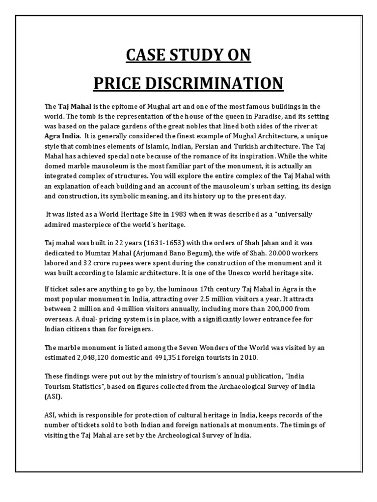 price discrimination case study