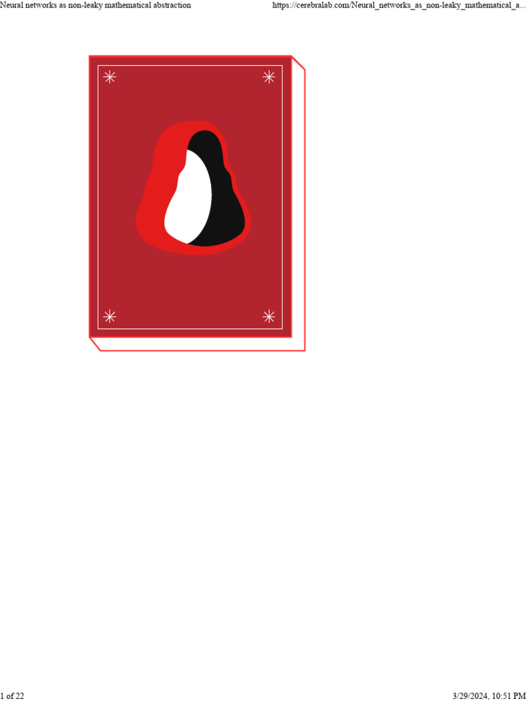 Neural networks as non-leaky mathematical abstraction | Download Free PDF | Artificial Neural