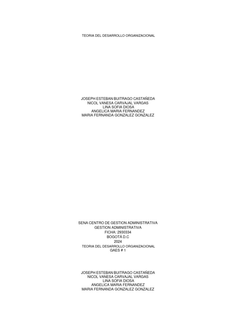 Teoria Del Desarrollo Organizacional - 1-12 | PDF | Educación en artes ...