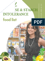 Sucrose and Starch Intolerance - Food List Printable