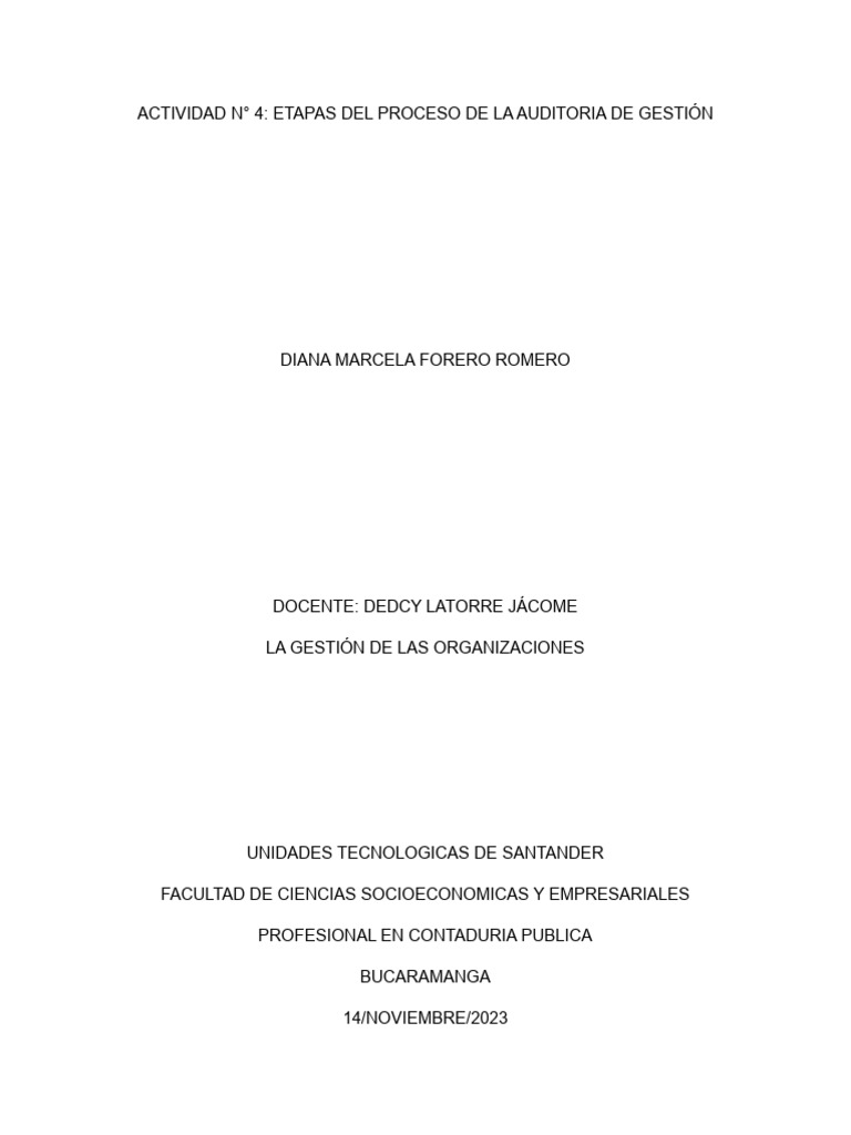 Actividad 4 Mapa Etapas Proceso Auditoria Gestion | PDF | Auditoría ...