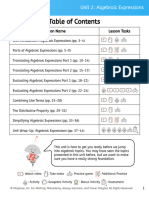 Unit 2 - Algebraic Expressions Student PDF