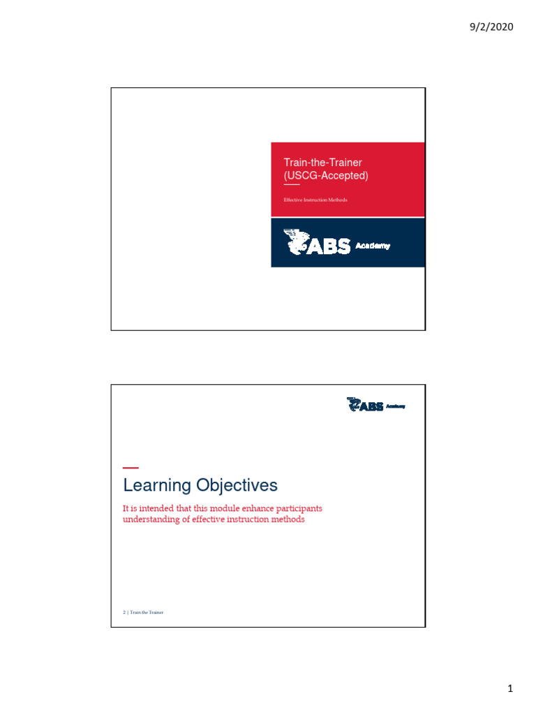 04 - Train The Trainer - Effective Instruction Methods | PDF ...
