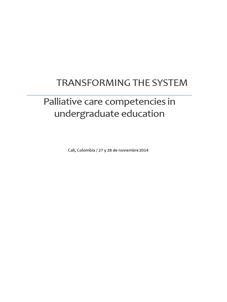 Competencies in Undergraduate Education | PDF | Palliative Care | End ...