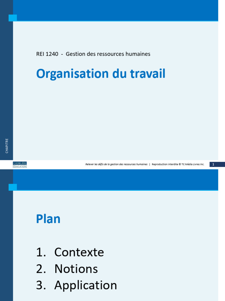 Organisation du travail et ressources humaines | PDF | Gestion des ...