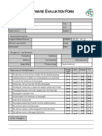 Software Evaluation Form