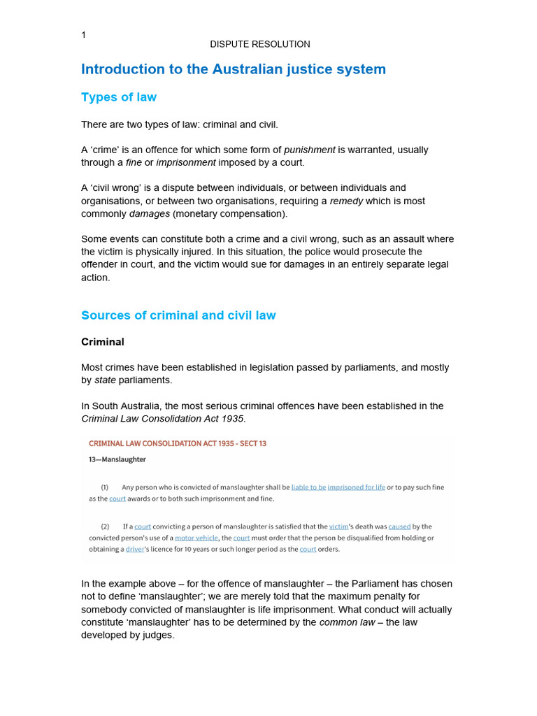 Dispute Resolution NOTES 2024 | PDF | Trials | Arrest