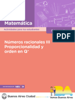 Matemática: Números Racionales III Proporcionalidad y Orden en Q