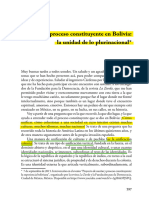 LINERA El Proceso Constituyente en Bolivia. La Unidad de Lo Plurinacional (2015)