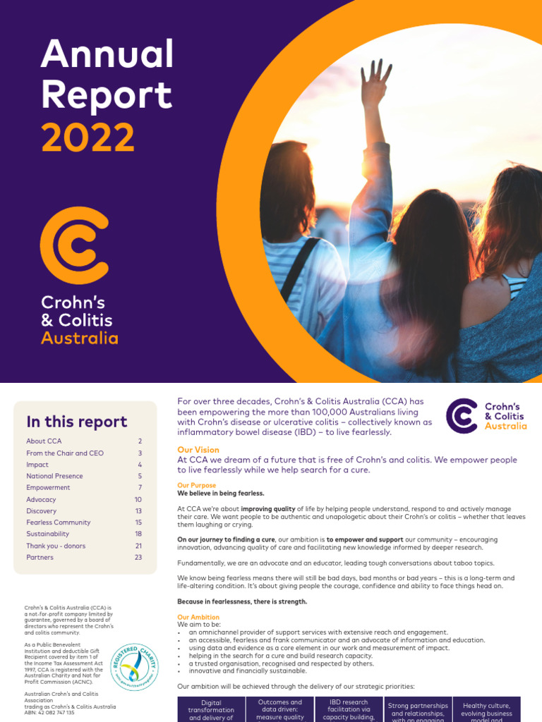CCA 2022 Annual Report Overview | PDF | Inflammatory Bowel Disease ...