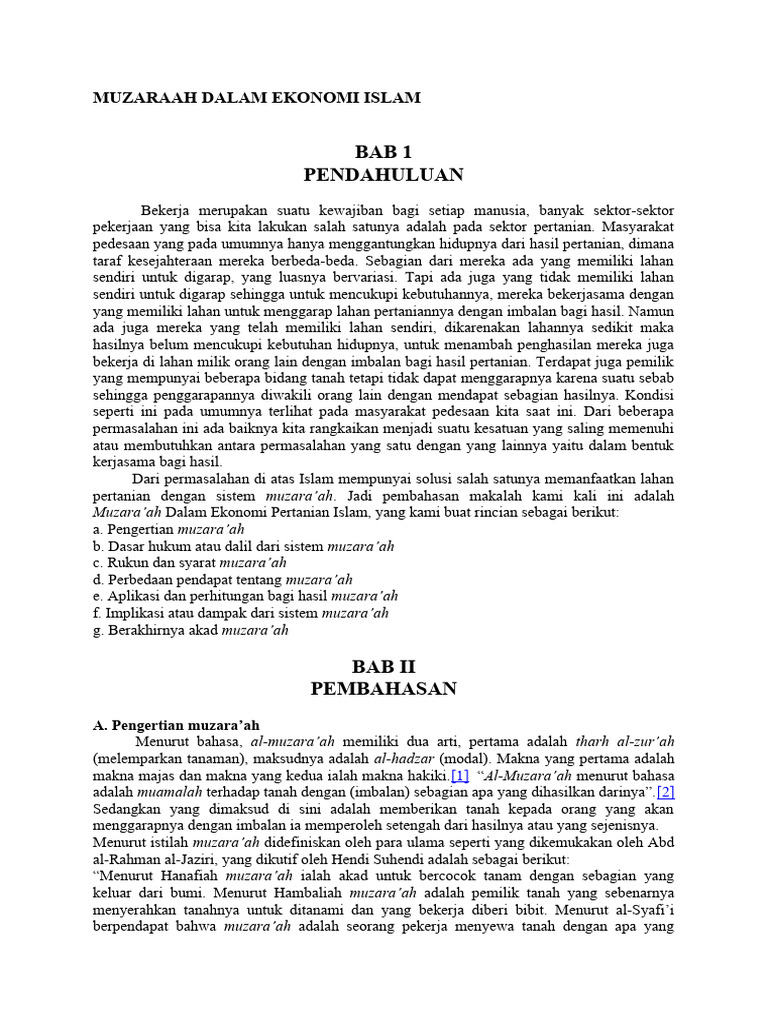 Pengertian Muzara’ah dalam Islam | PDF
