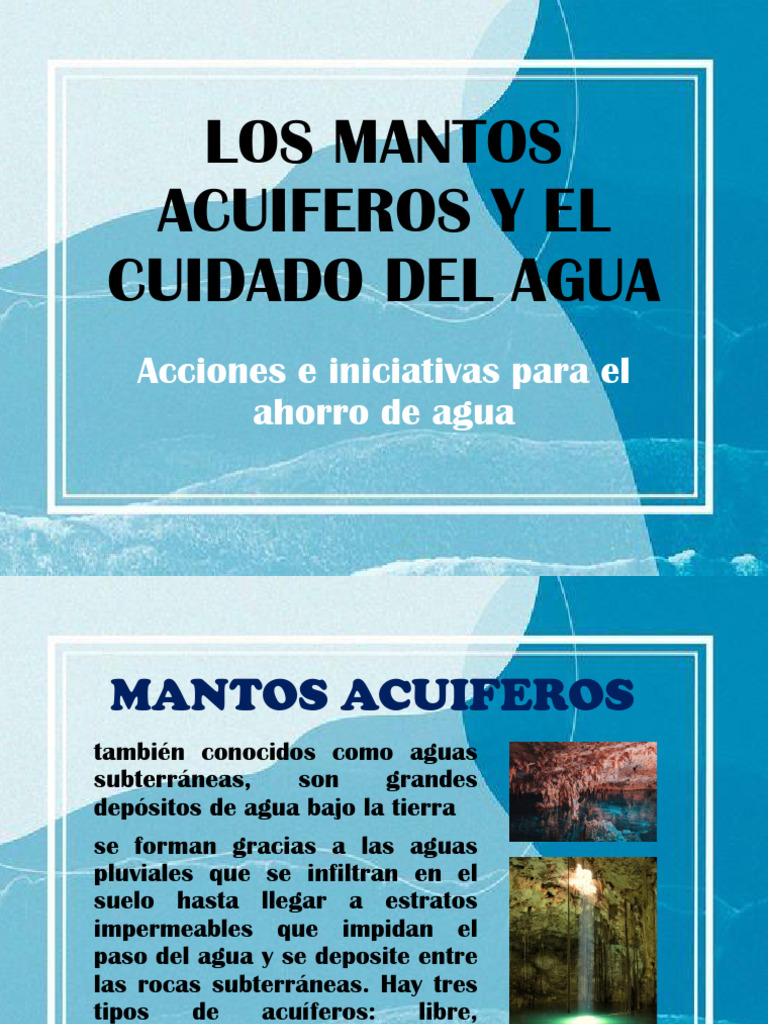 Los Mantos Acuiferos y El Cuidado Del Agua | PDF