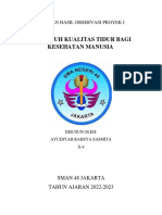 Pengaruh Kualitas Tidur Bagi Kesehatan Manusia (Pola Hidup Sehat)