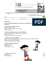 EVALUACIÓN Plan Lector Nº1 Ay Cuanto Me Quiero