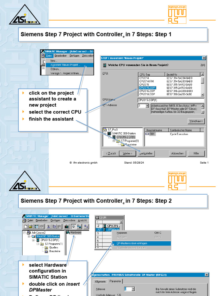 Siemens Step 7 Project Guide | PDF | Bit | Information And ...