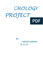 PSYCHOLOGY PROJECT BY CAESAR ALEMAO R-11-01