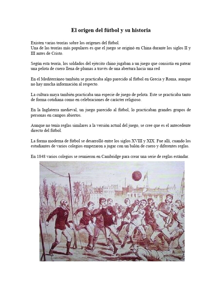 El origen del f tbol y su historia descargar gratis pdf asociaci n