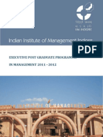 Executive Post Graduate Programme IN MANAGEMENT 2011 - 2012