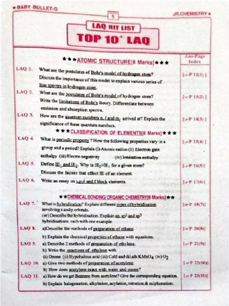 Chemistry baby bullet | PDF