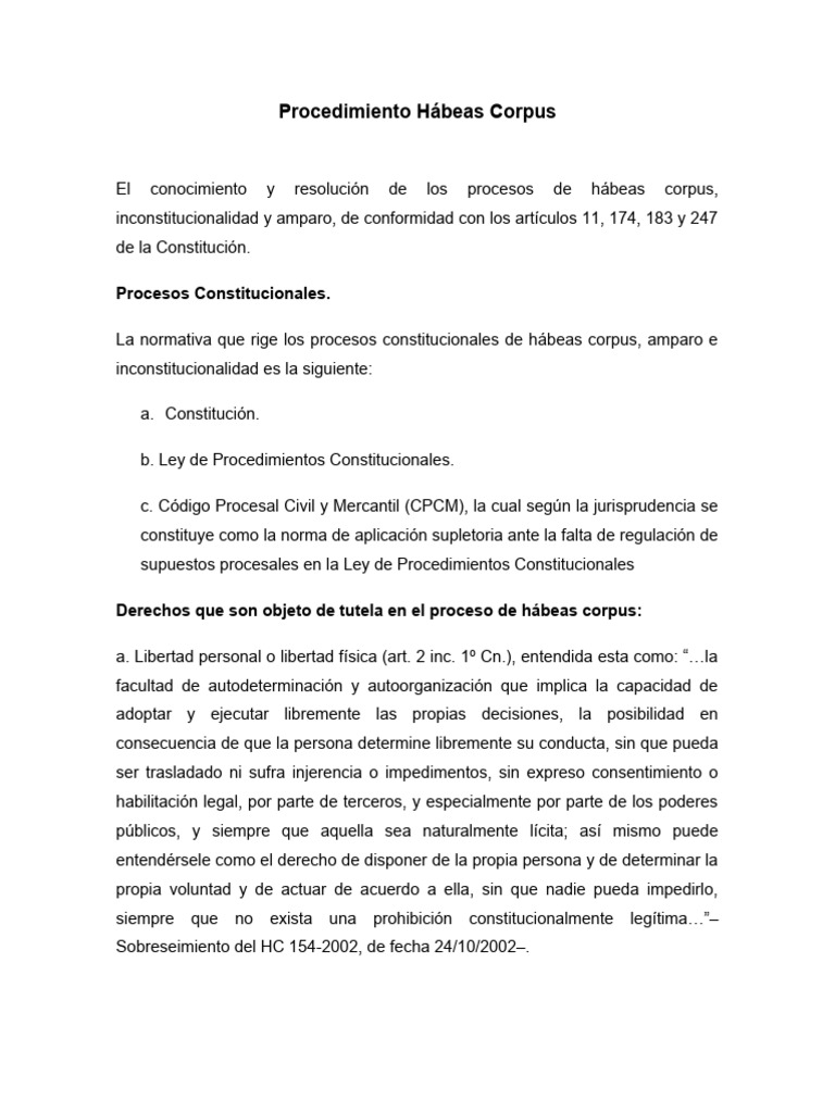 Hábeas Corpus contra Particulares | PDF | Habeas corpus | Caso de ley