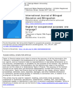 International Journal of Bilingual Education and Bilingualism