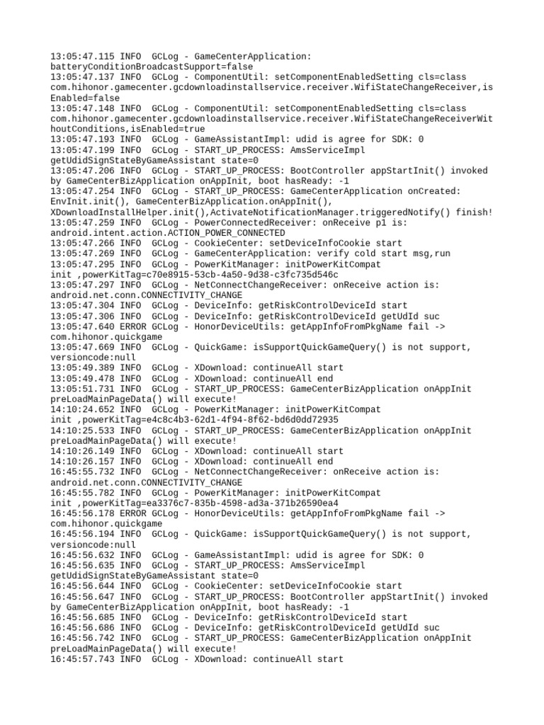 GameCenter Application Log Analysis | PDF