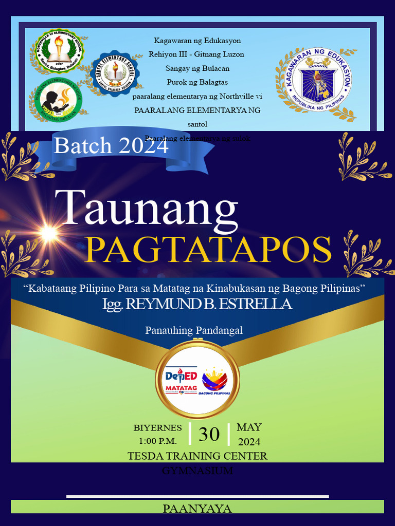 Graduation 2024 Invitation Program Blank 1 | PDF