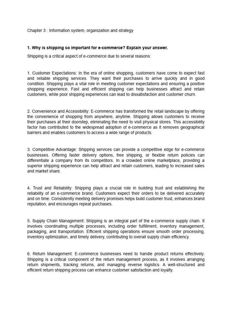 Chapter 3 Interactive Question Shipping Wars | PDF | E Commerce