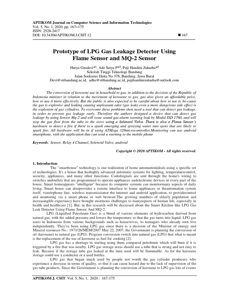 Prototype of LPG Gas Leakage Detector Us 85fabdde | Download Free PDF ...