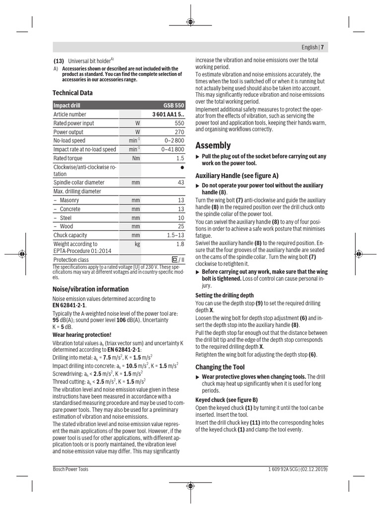 Impact Drill User Guide | PDF | Drill | Drilling