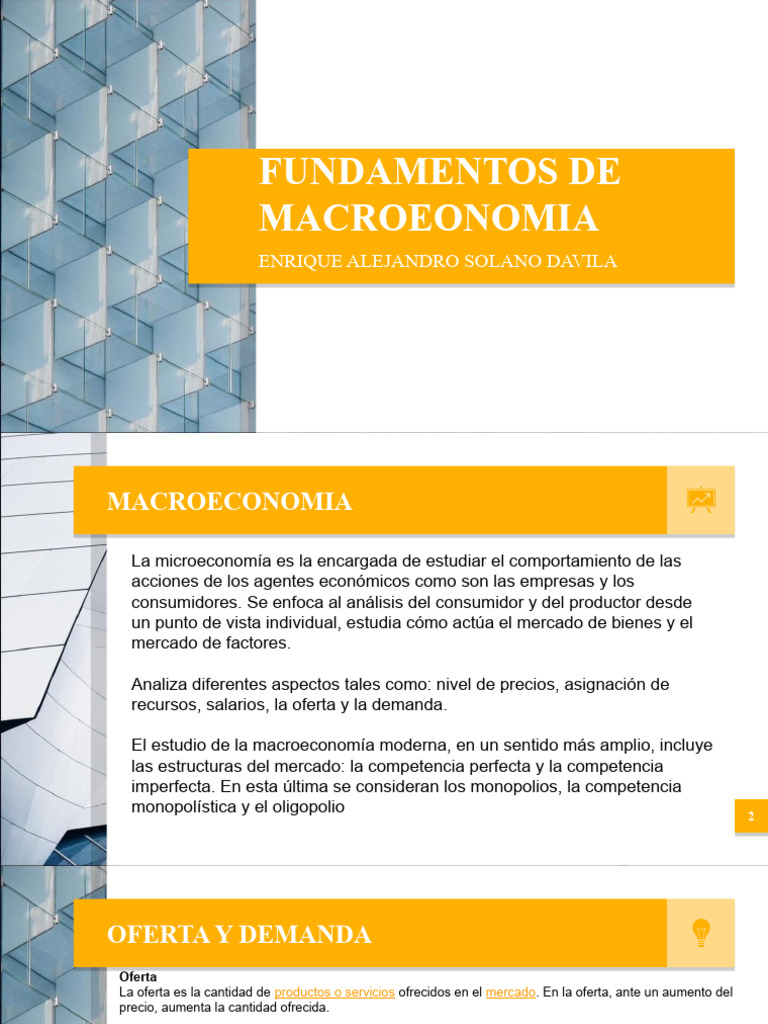 Fundamentos de Macroeconomía y Mercados | PDF | Oferta y demanda ...