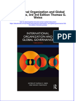 Full Ebook of International Organization and Global Governance 3Rd 3Rd Edition Thomas G Weiss Online PDF All Chapter