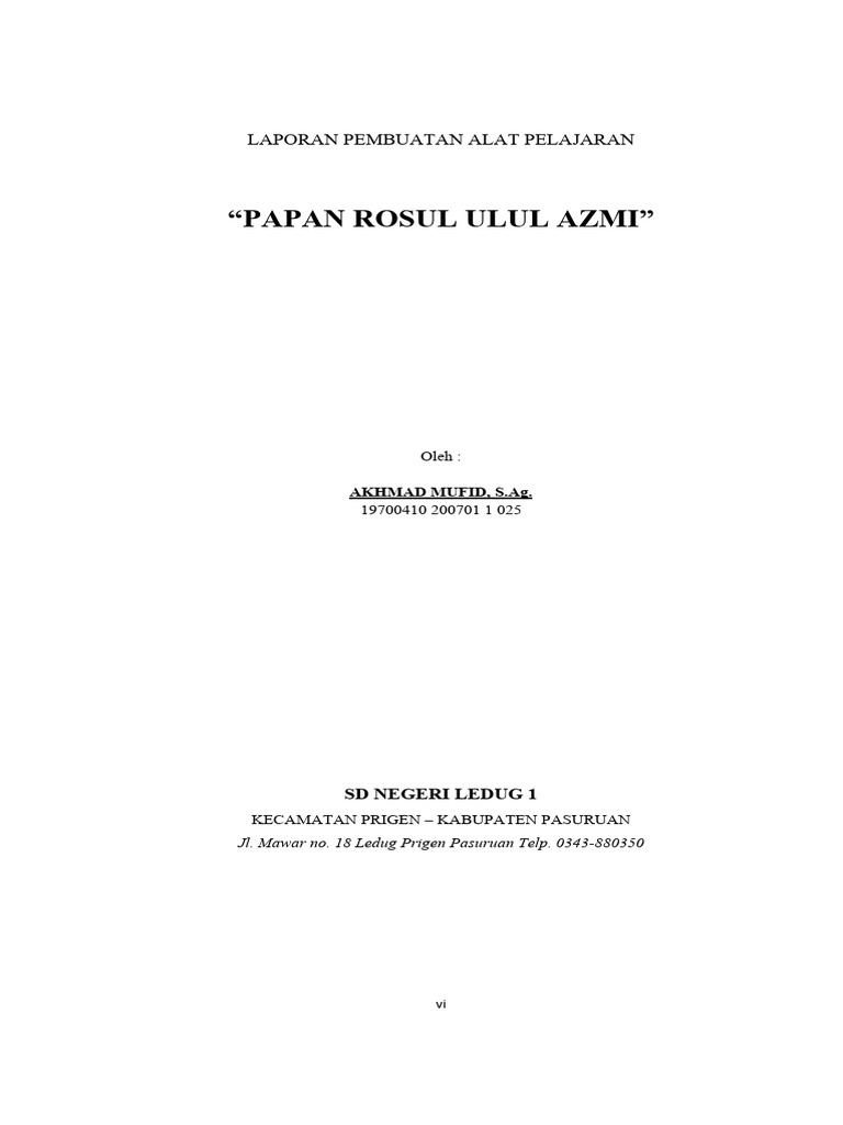 Papan Rosul Ulul Azmi untuk Pembelajaran | PDF | Kajian Bahasa Asing