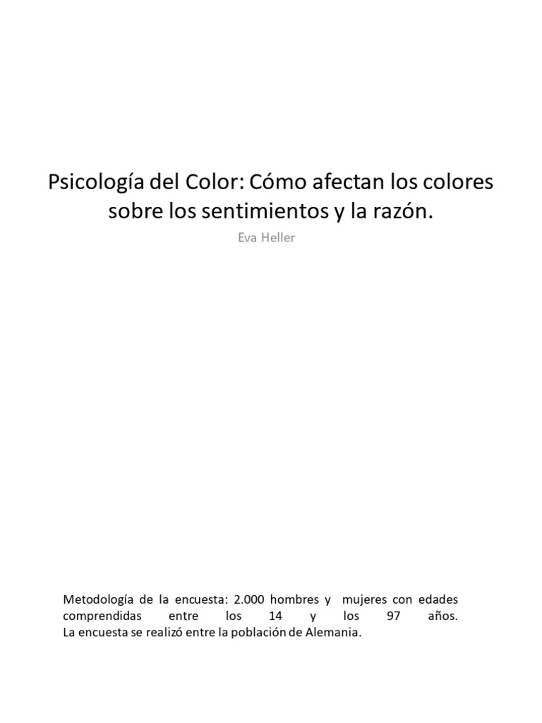 Psicología del Color | PDF | Color | Azul