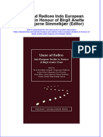 Full Ebook of Usque Ad Radices Indo European Studies in Honour of Birgit Anette Olsen Bjarne Simmelkjaer Editor Online PDF All Chapter
