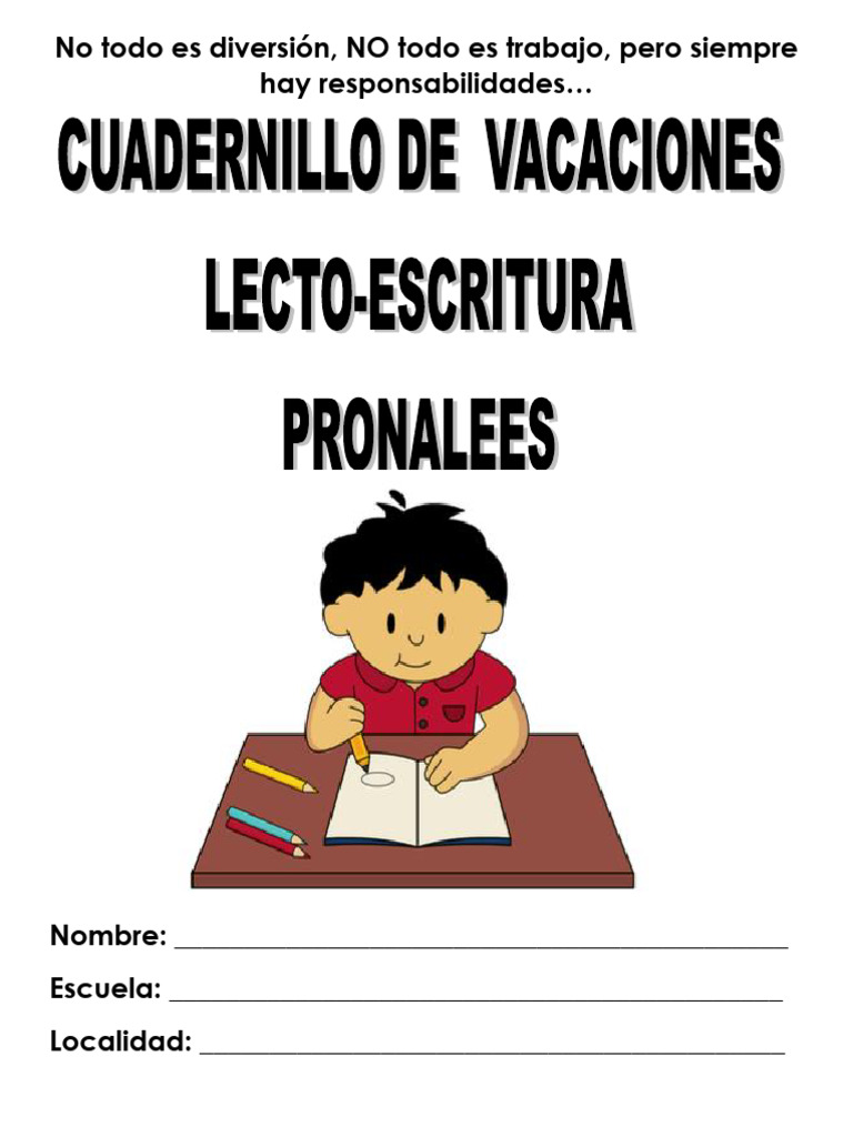 Cuadernillo De Vacaciones Pdf