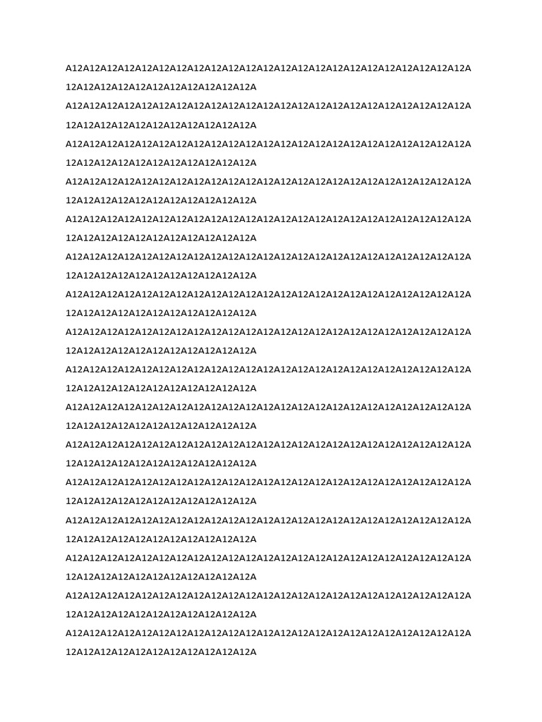 Repeated A12 Sequence Document | PDF | Technology & Engineering ...
