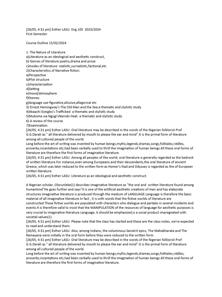 Lit 105 Notes | PDF | Narrative | Hero