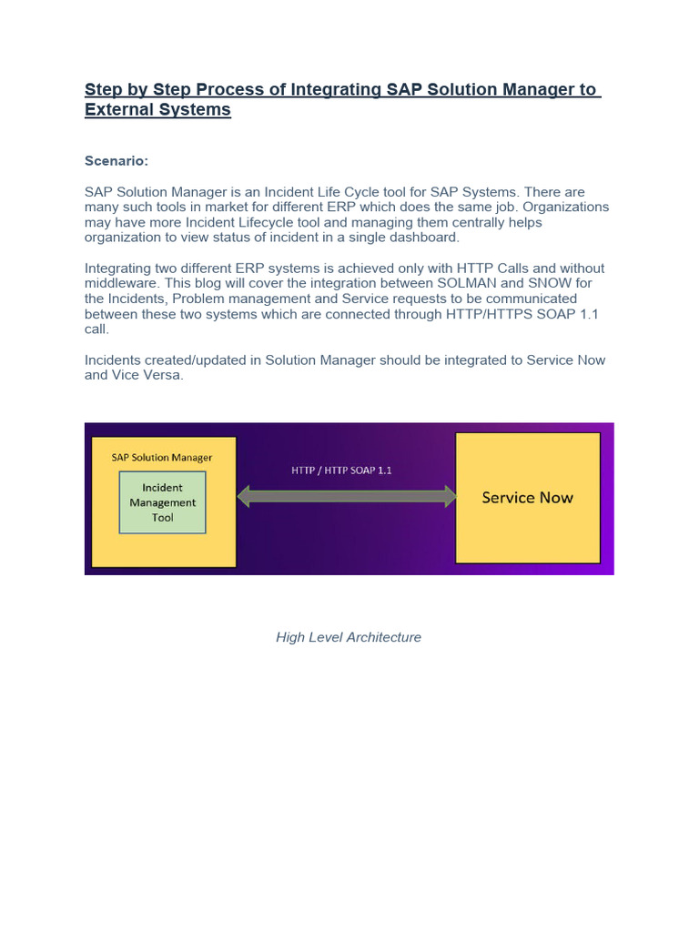 Integrating SAP Solman with ServiceNow | PDF | Proxy Server | Web Service