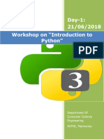 Python Workshop-Day1