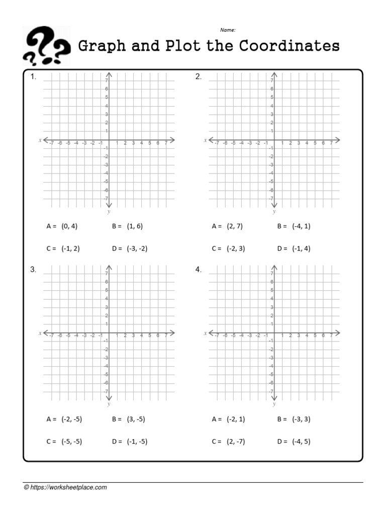 Graphing Coordinate Points Worksheet | PDF