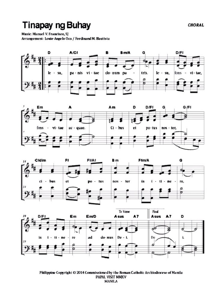 Tinapay NG Buhay (Iesu Panis) PDF