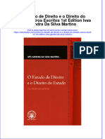 Full Download O Estado de Direito E O Direito Do Estado Outros Escritos 1St Edition Ives Gandra Da Silva Martins Online Full Chapter PDF