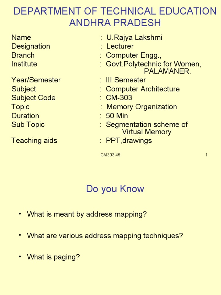 CM 303 | PDF | Digital Technology | Computer Engineering