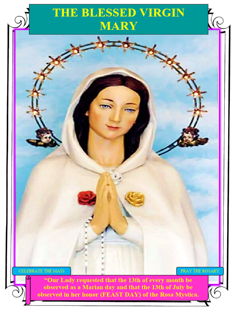 Holy Image of Our Lady of The Mystical Rose 2 | PDF | Mary, Mother Of Jesus