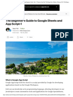 Google Sheets and App Script Beginner's Guide - Part 1 - Written by Sean Yeh - Web Design Zone - Medium - February 2023 - Web Design Zone